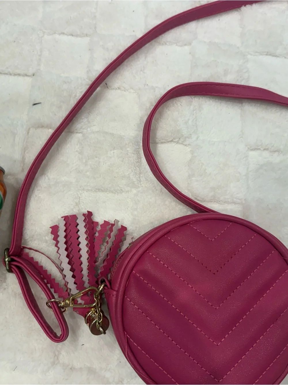 Hot Pink Round Crossbody Bag - Womens Fashion